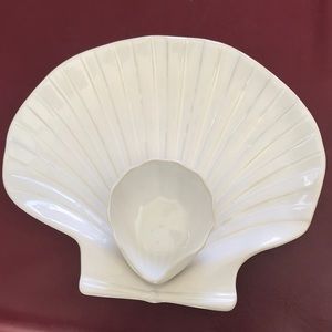 Stoneware Chip and Dip Tray